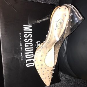 Misguided clear heels